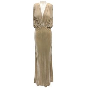 MES DEMOISELLES GREY VELVET TRAVIS DRESS